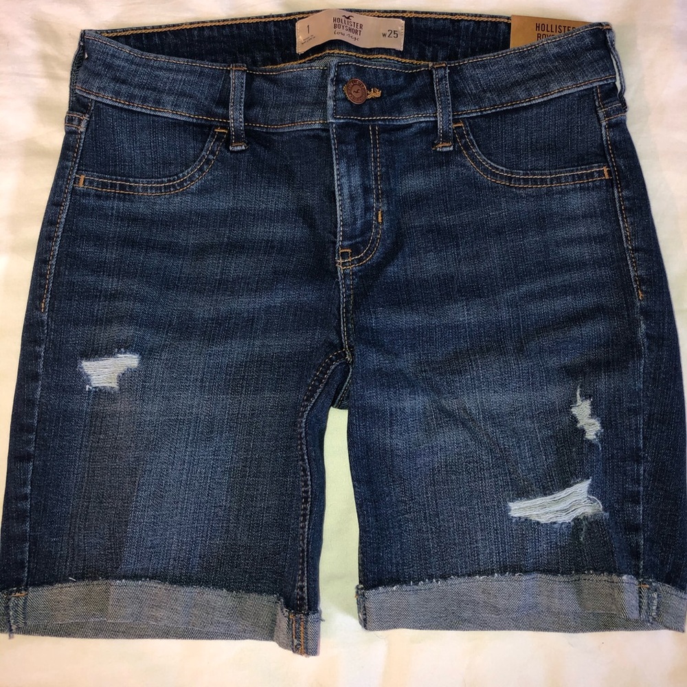 NWT HOLLISTER  jean denim shorts s 1 W25